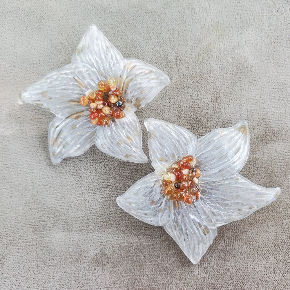 Big Orchid Earrings